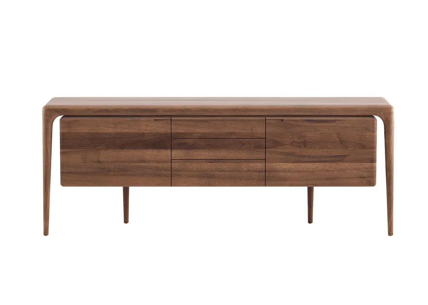 Sideboard with Oil Finish - Dark Wood, Walnut image