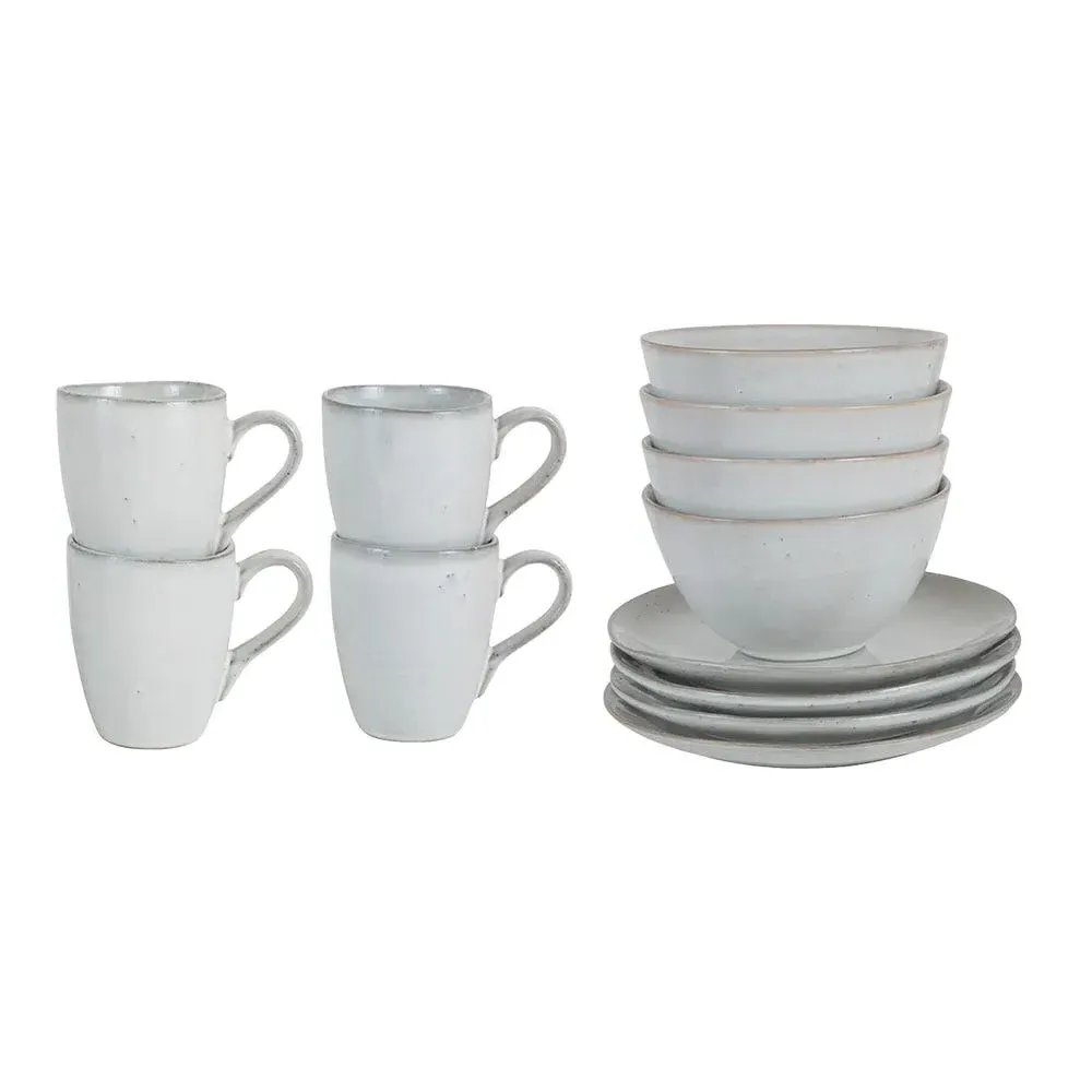 12-Piece Breakfast Set - Cream, Ceramic