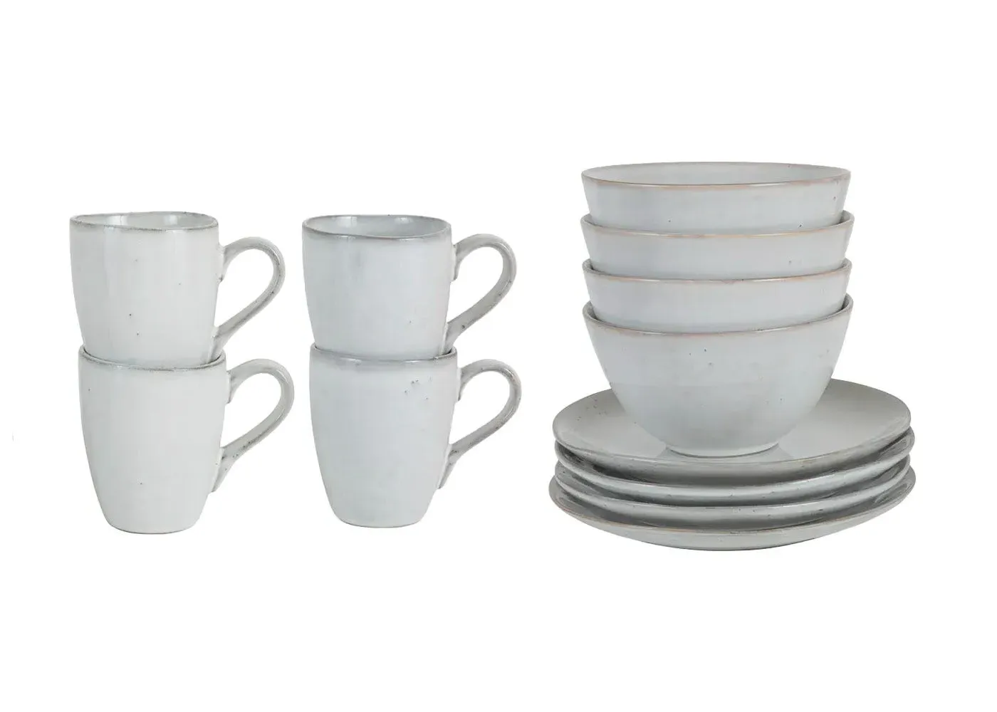 12-Piece Breakfast Set - Cream, Ceramic image
