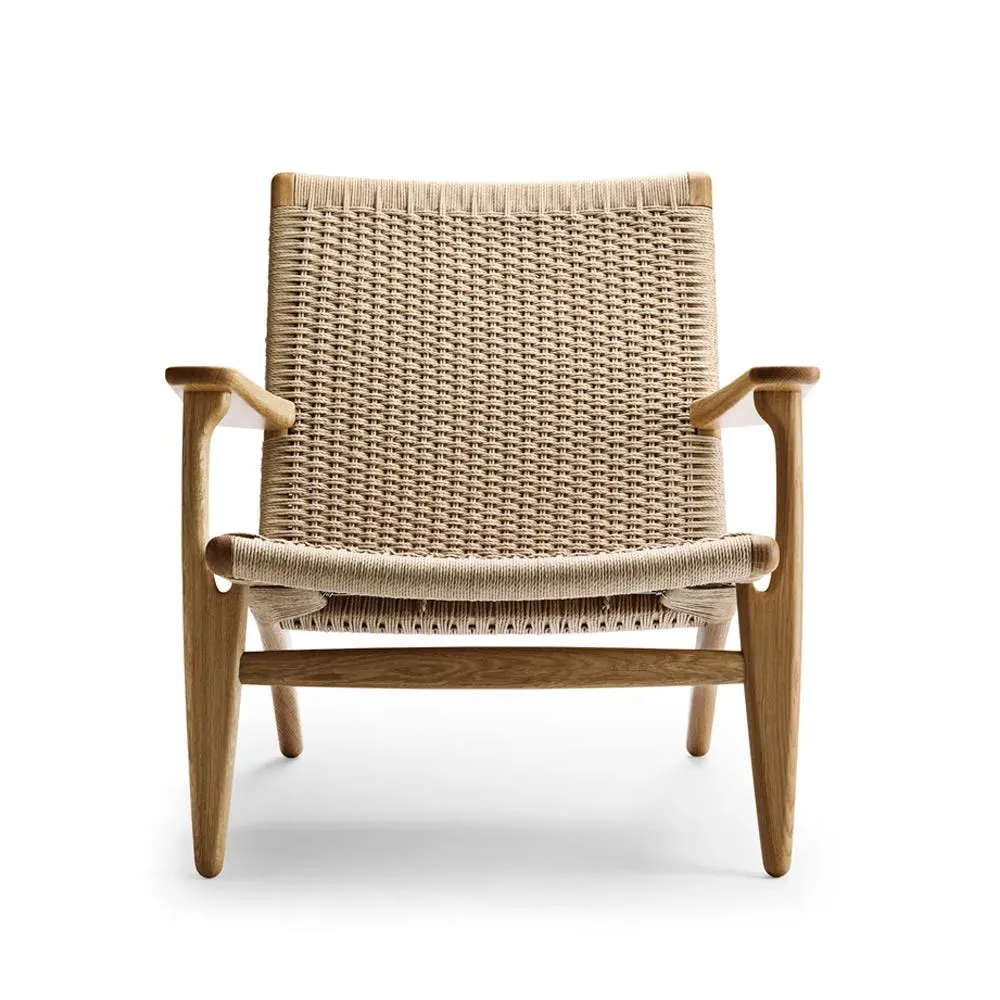 Armchair with Woven Cord - Natural, Oak image