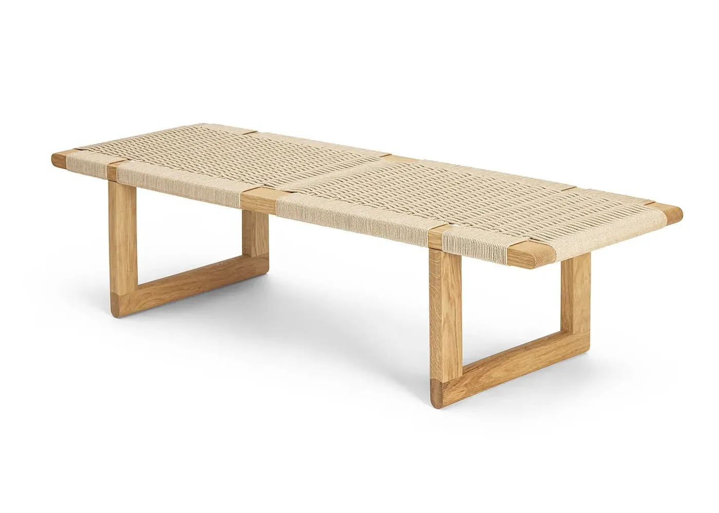 Bench with Paper Cord Seat - Natural, Oak image