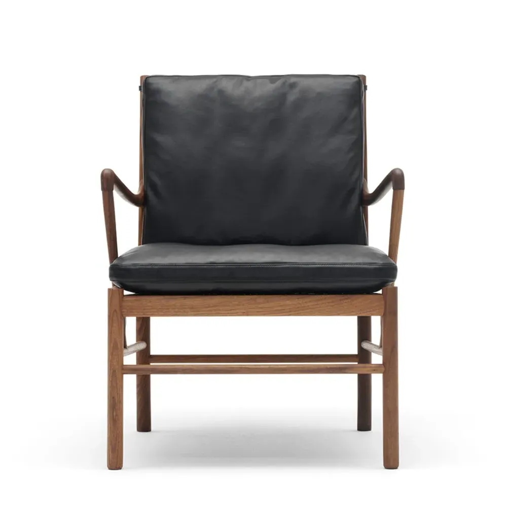 Colonial Armchair with Curved Arms - Black