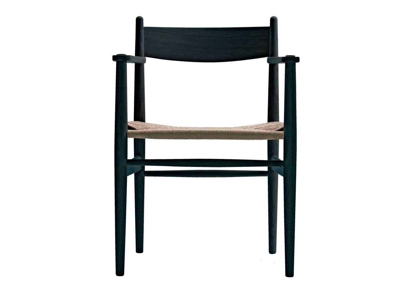 Dining Chair with Cord Seat - Dark Wood image