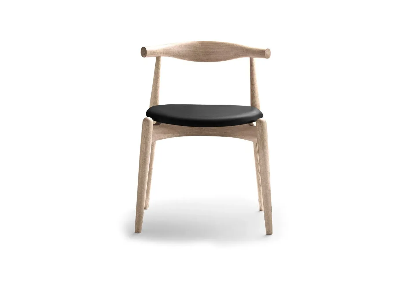 Dining Chair with Leather Seat - Oak image