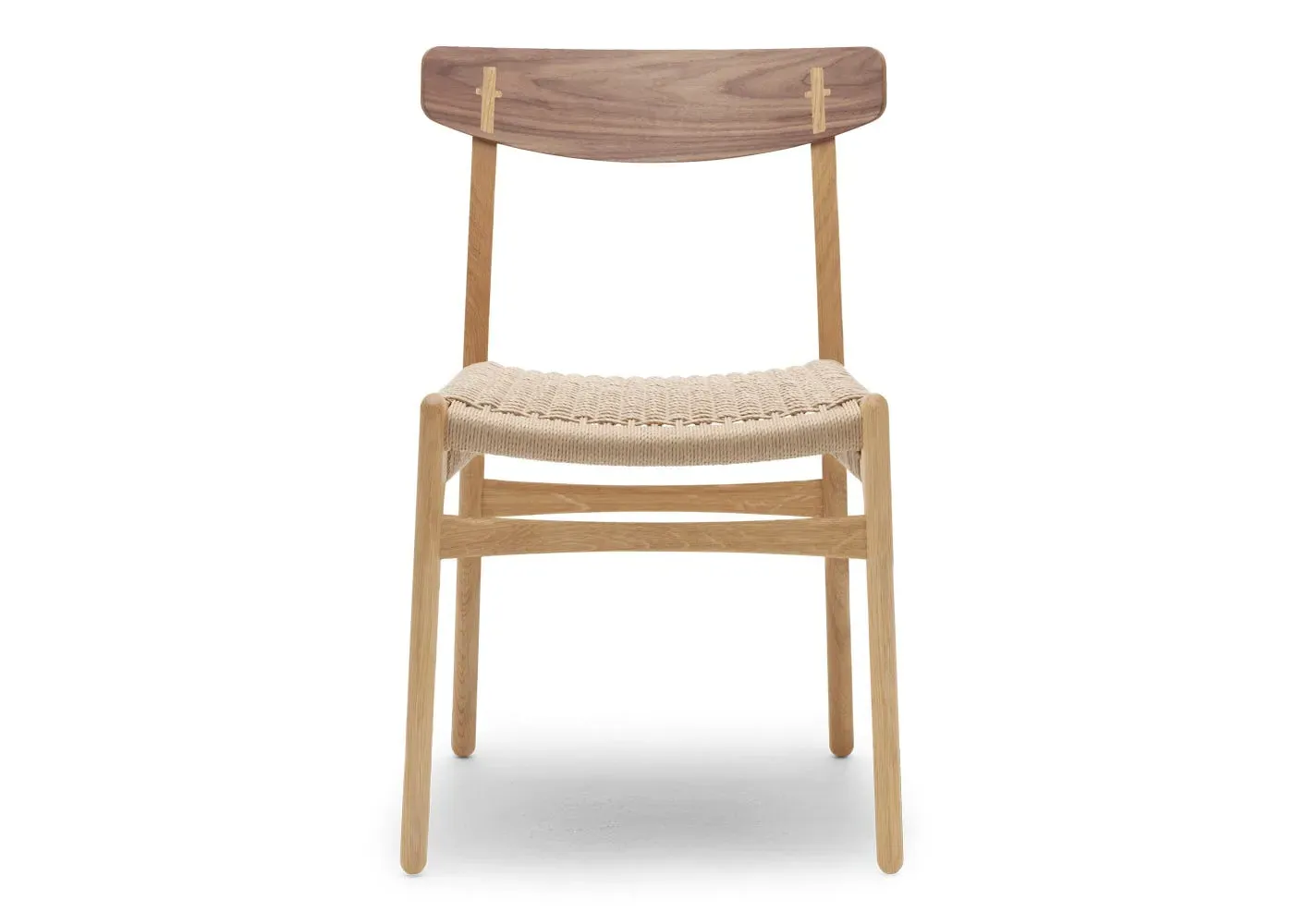 Dining Chair with Walnut Backrest - Brown, Oak image