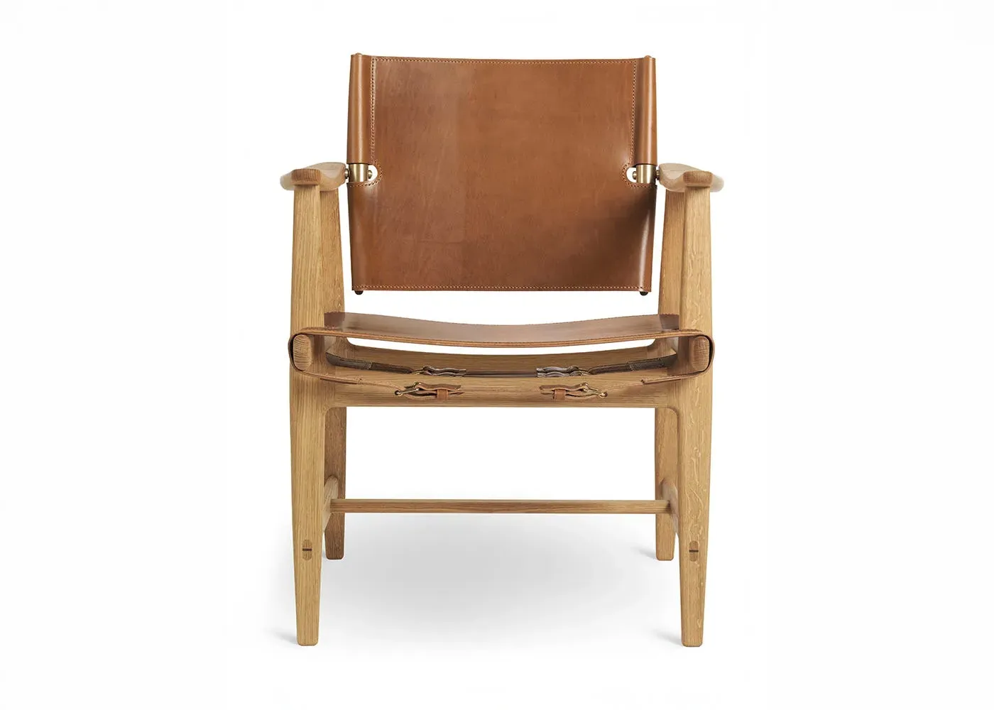 Huntsman Chair with Brass Details - Cognac, Oak image