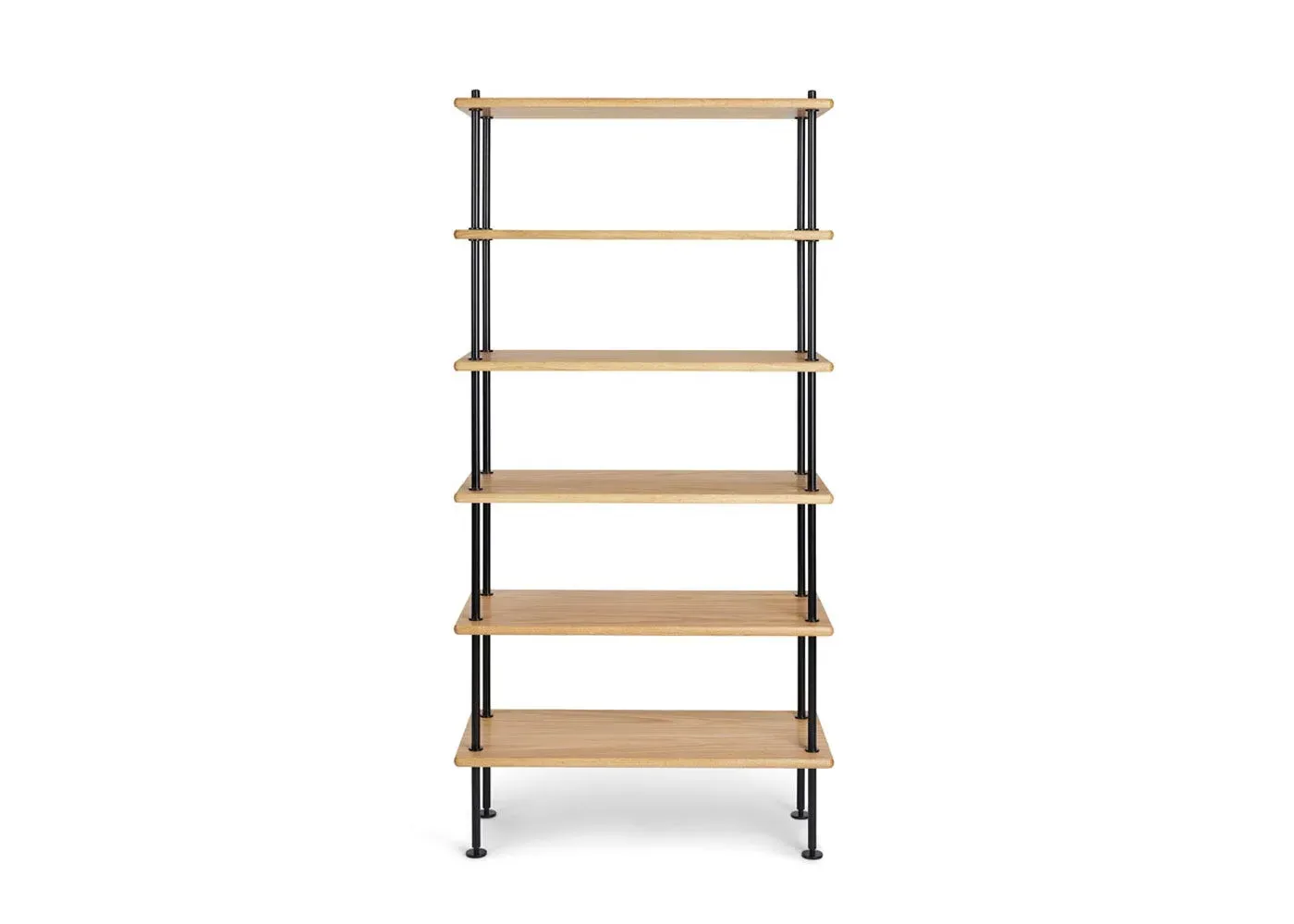 Modular Shelving System - Oak, Steel Frame image
