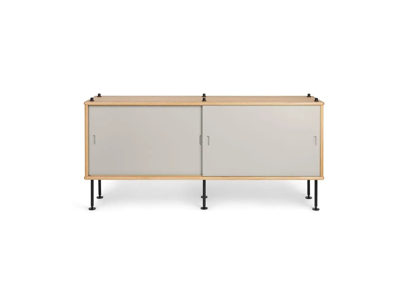 Shelving Cabinet with Door - Grey, Solid Wood image