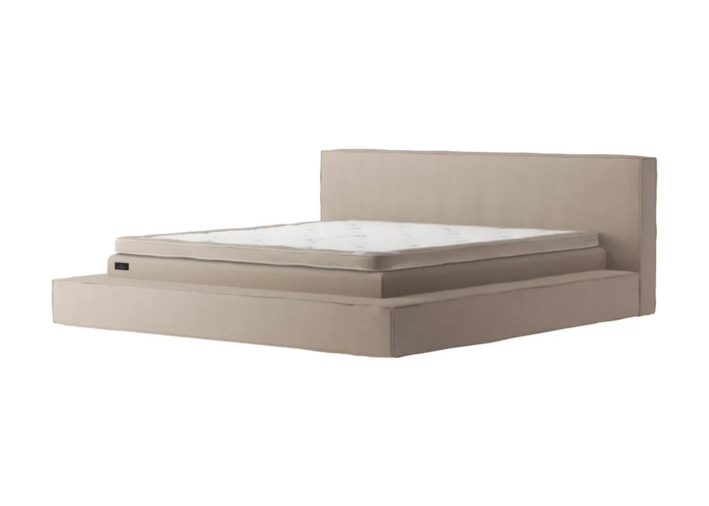Continental King Bed Set with Topper - Cream image