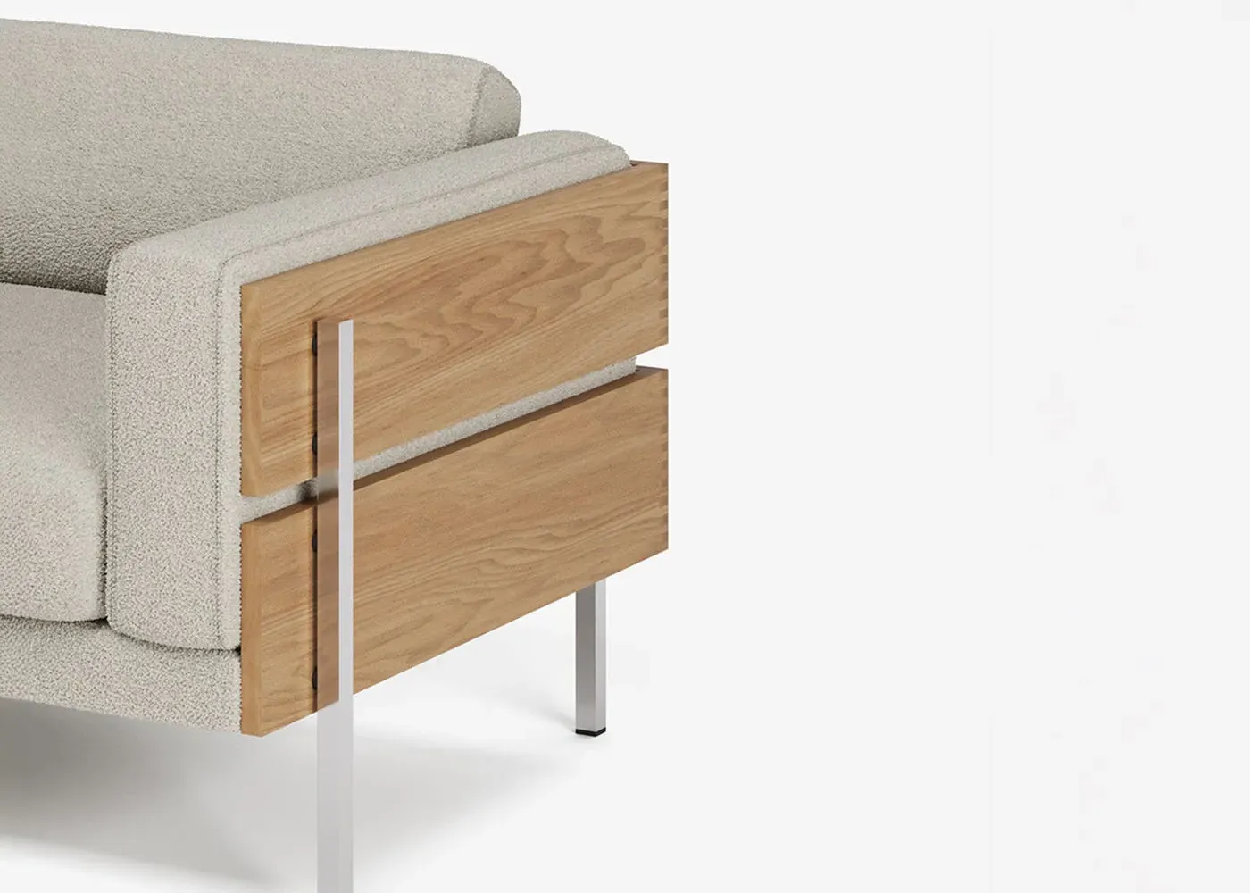 2-Seater Sofa - Cream, Fabric image