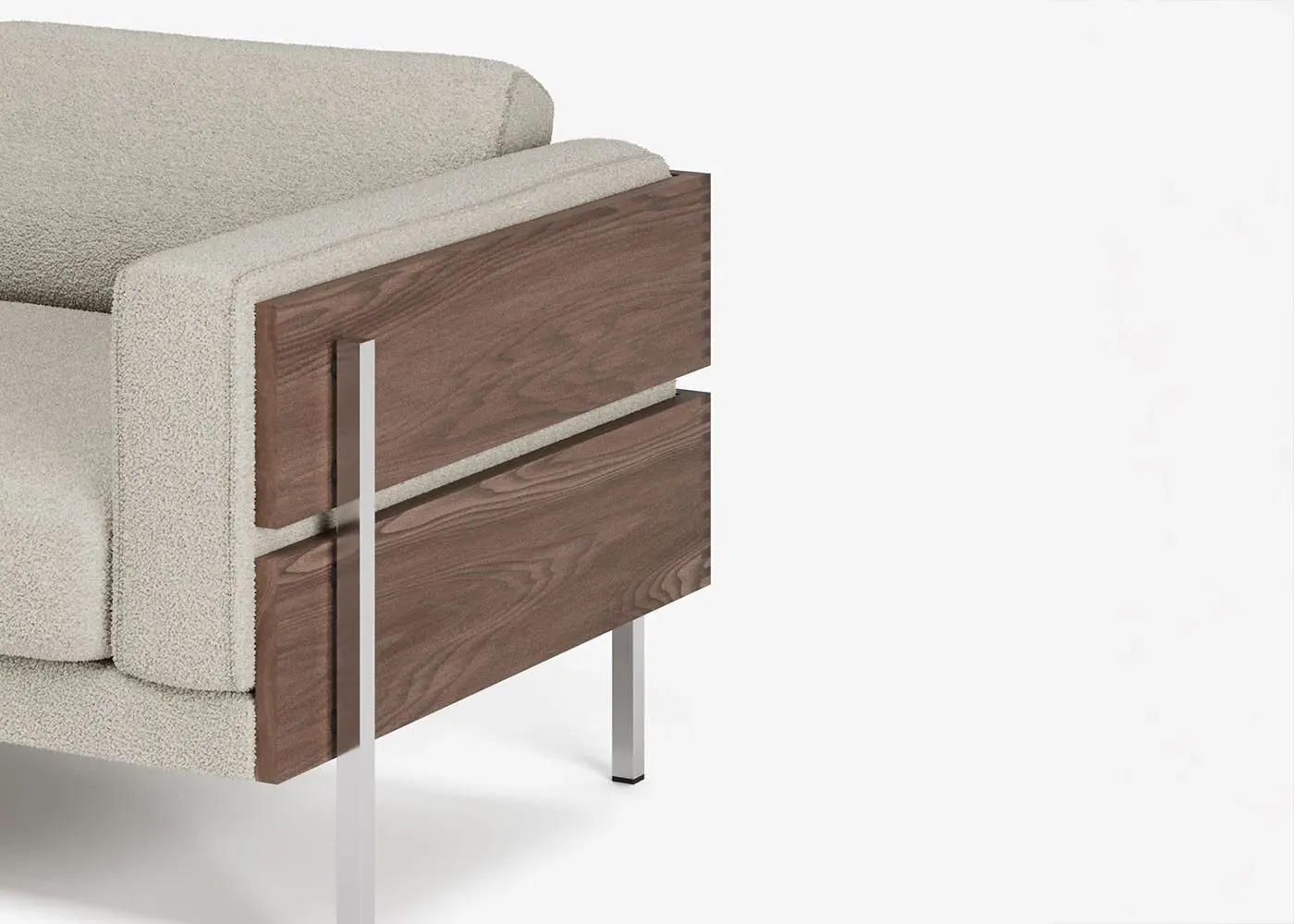 2-Seater Sofa - Cream, Fabric