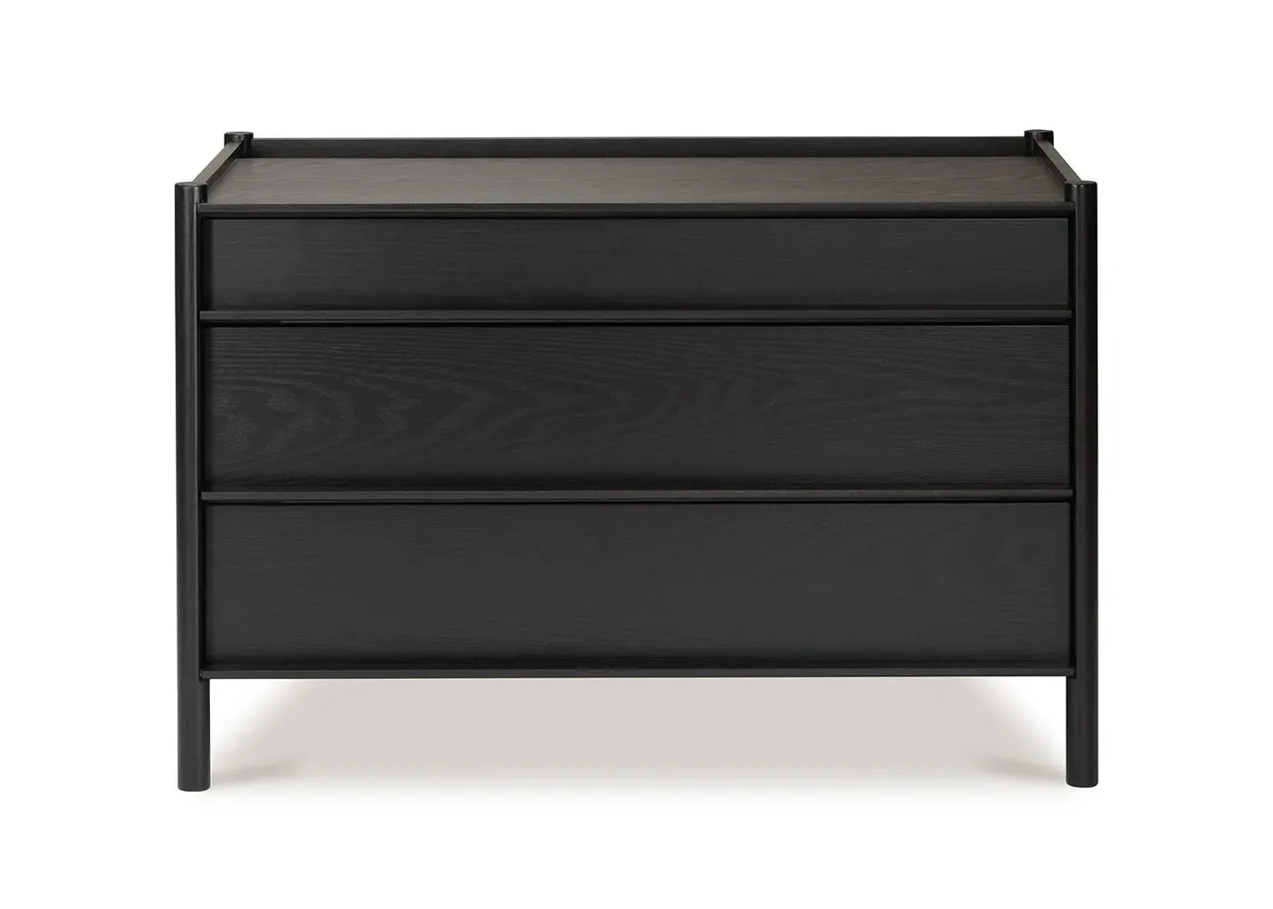 3-Drawer Chest of Drawers - Black, Wood image