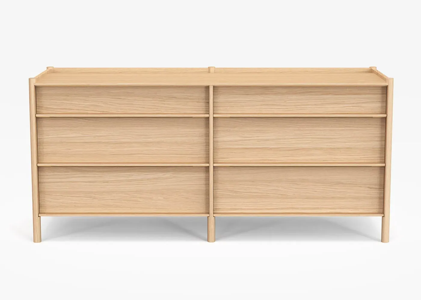 6-Drawer Chest with Storage - Oak, Wood image