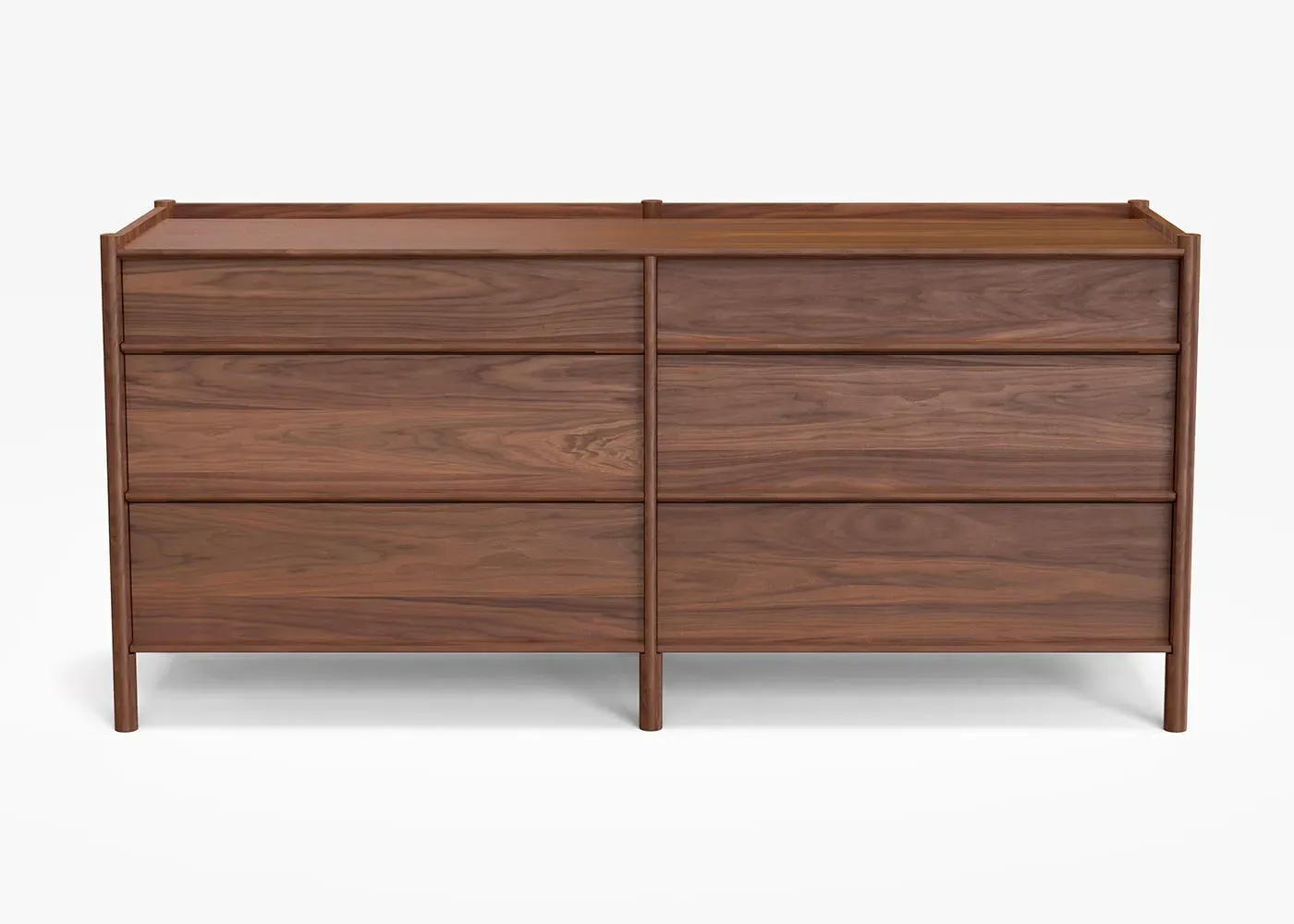 6-Drawer Chest with Storage - Walnut, Wood