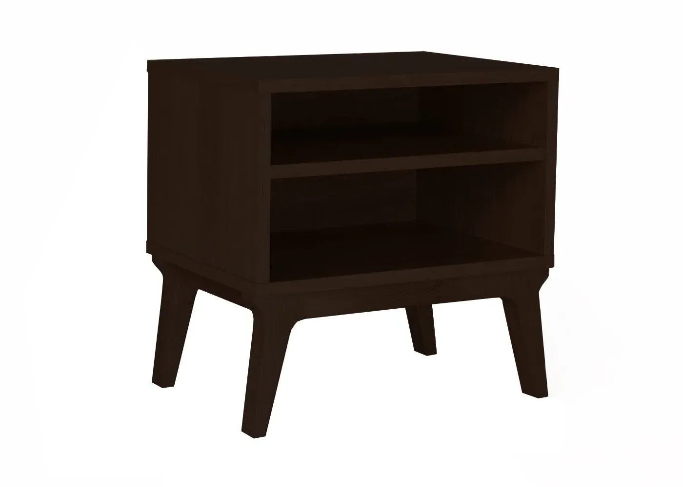 Bedside Table with Tapered Legs - Black, Oak