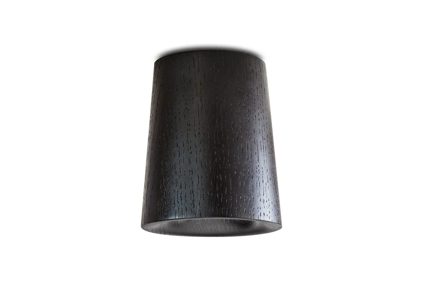 Cone Downlight Fixture - Black, Stained Oak image