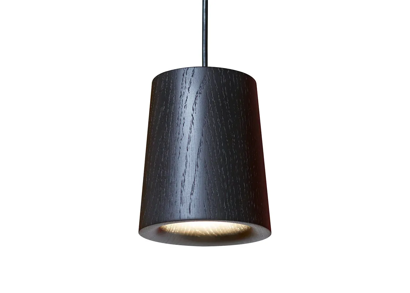 Cone Pendant Light - Black Oak, Solid Wood image