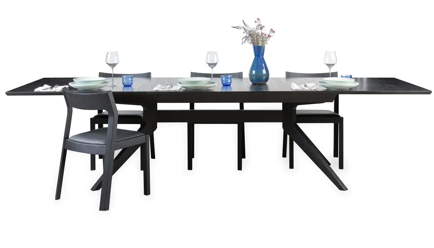 Cross Extending Table - Black, Wood