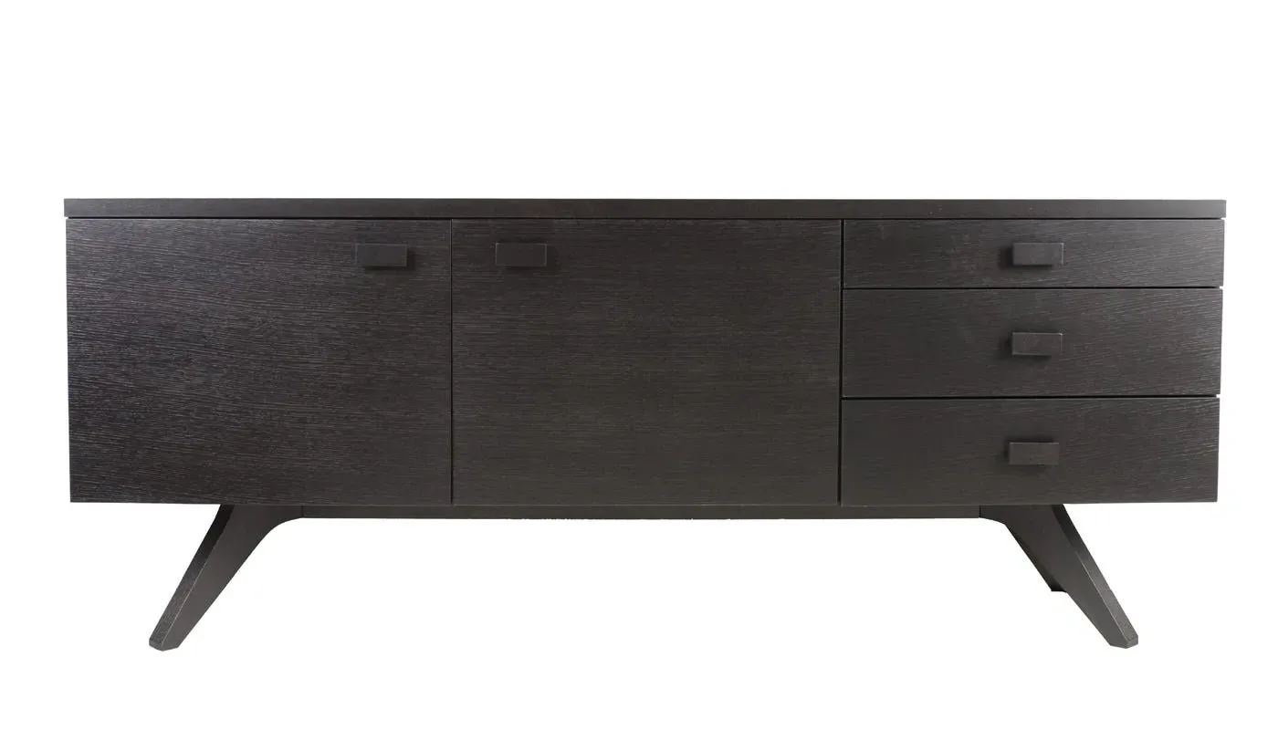 Cross Sideboard with Soft Close - Black, Wood
