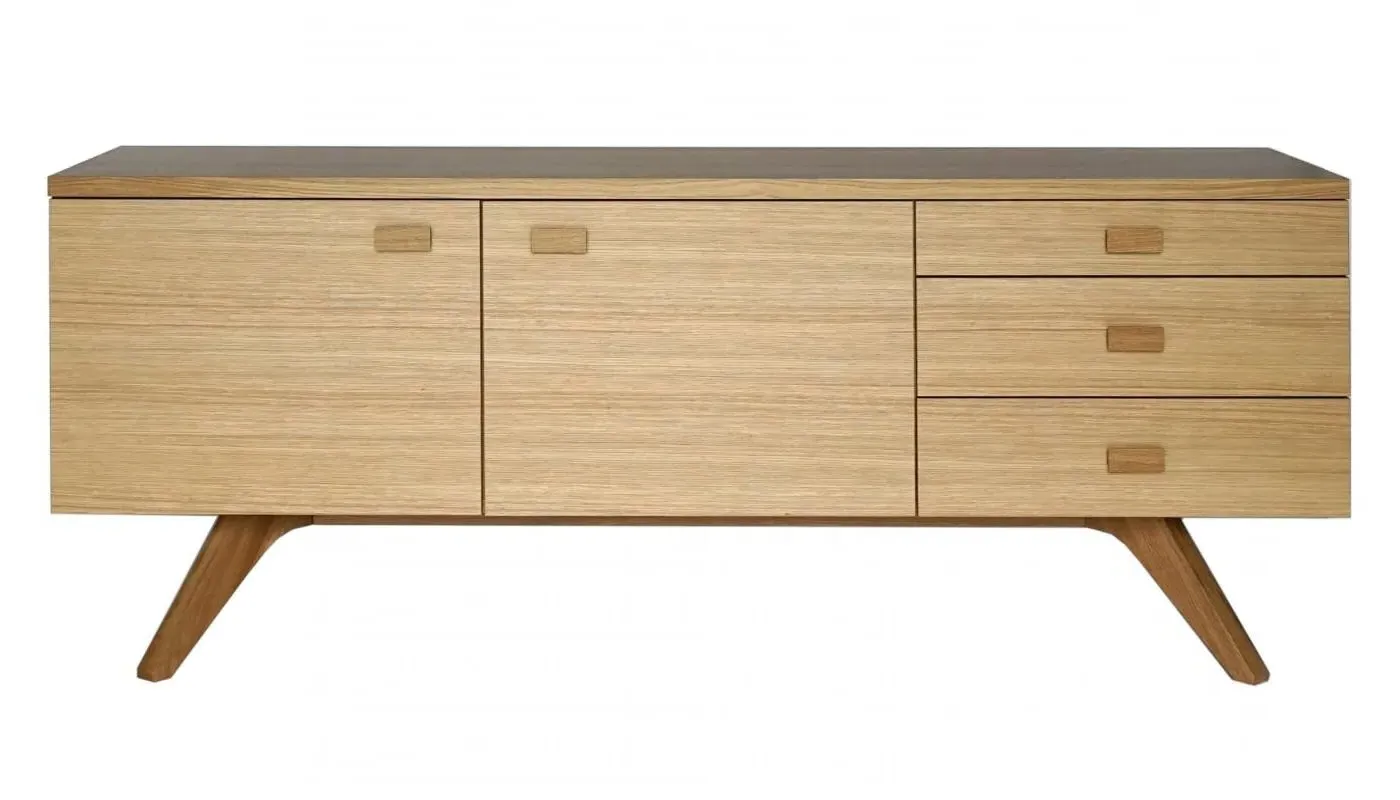 Cross Sideboard with Soft Close - Oak, Wood image