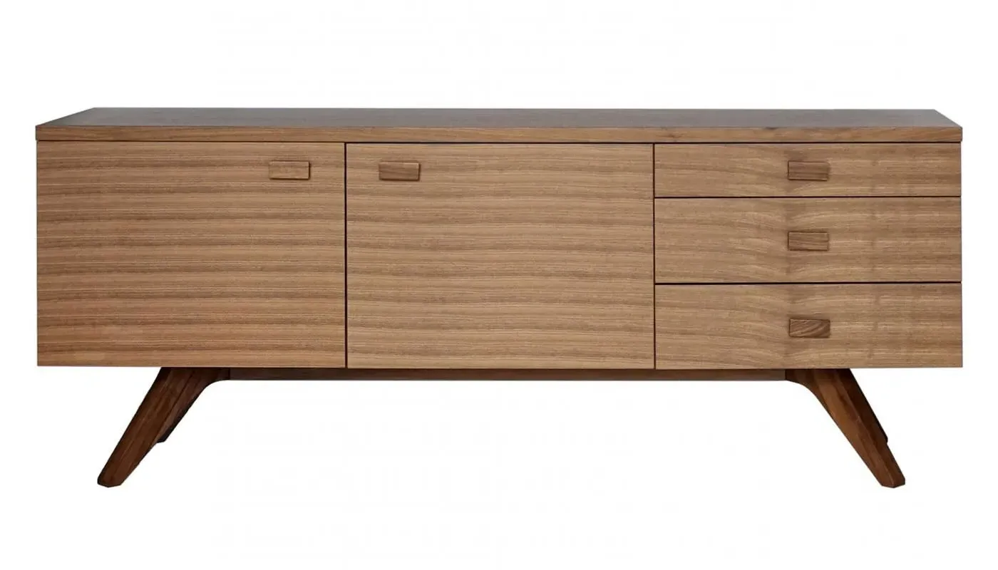 Cross Sideboard with Soft Close - Walnut, Wood