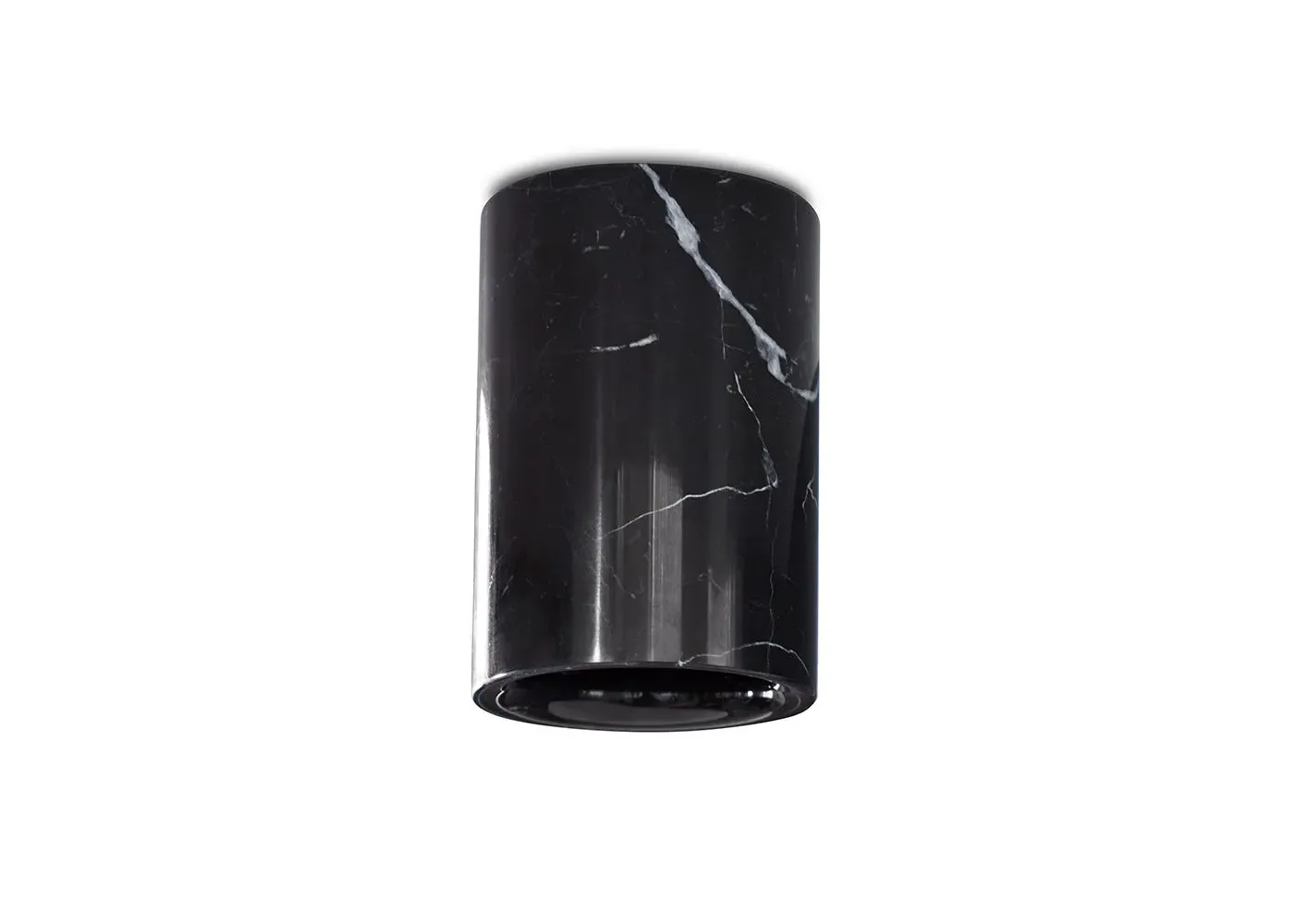 Cylinder Downlight - Black, Nero Marquina Marble