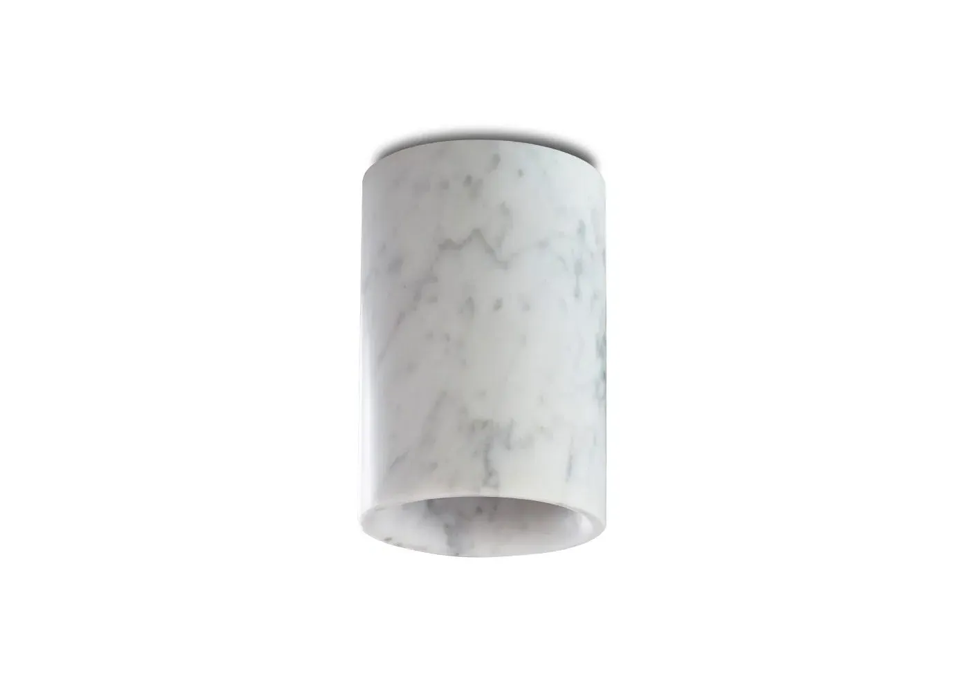 Cylinder Downlight - White, Carrara Marble