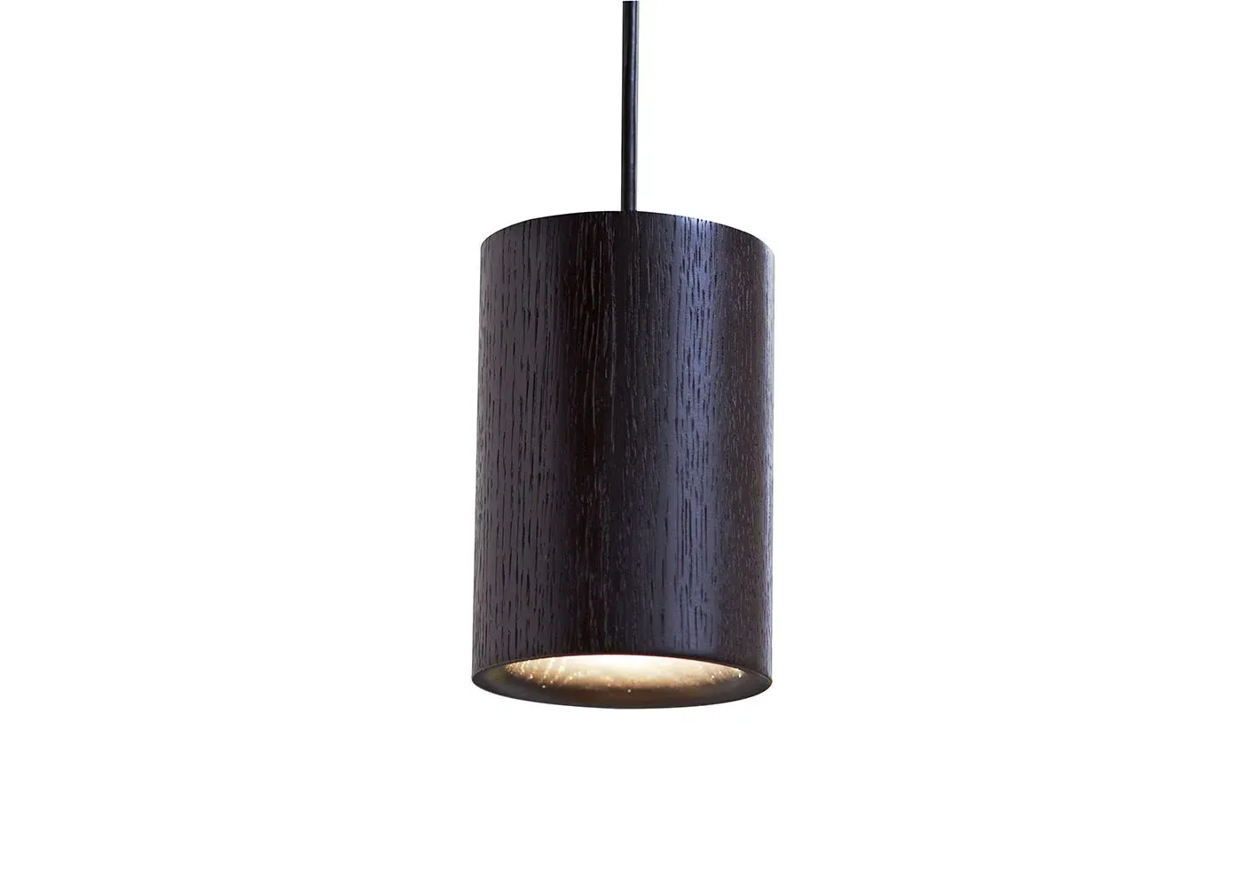 Cylinder Pendant Light - Dark Wood, Oak image