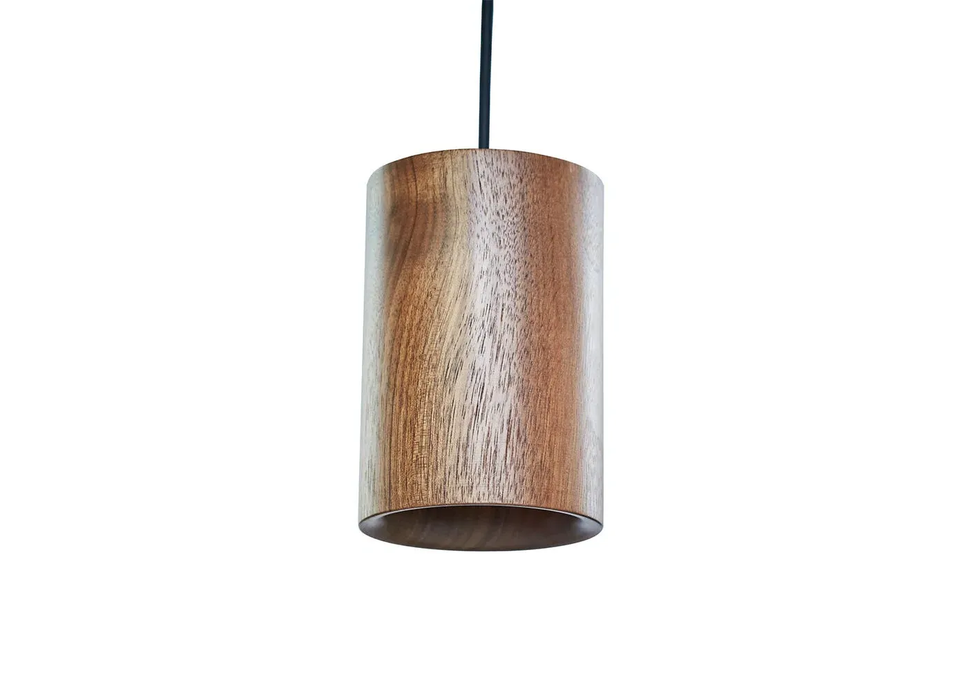 Cylinder Pendant Light - Dark Wood, Walnut