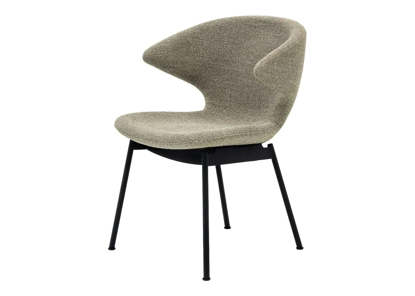 Dining Chair with Black Legs - Sable, Boucle