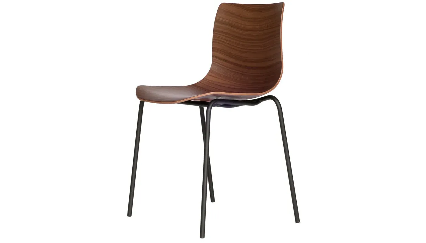 Dining Chair with Tubular Base - Walnut image