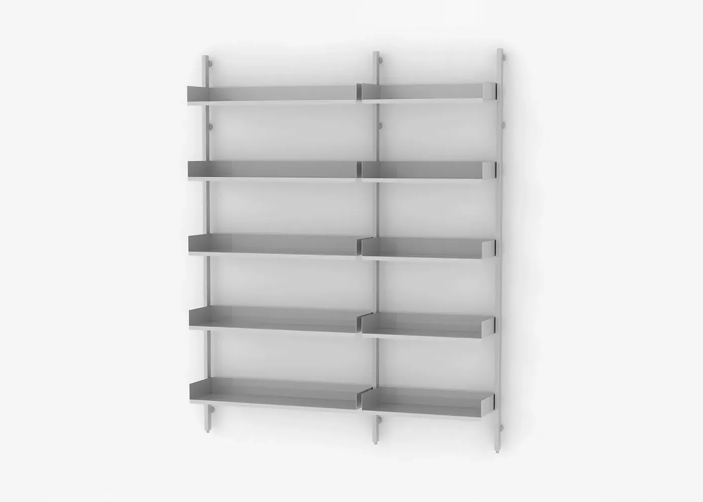 Double Extension Kit Shelving System - White
