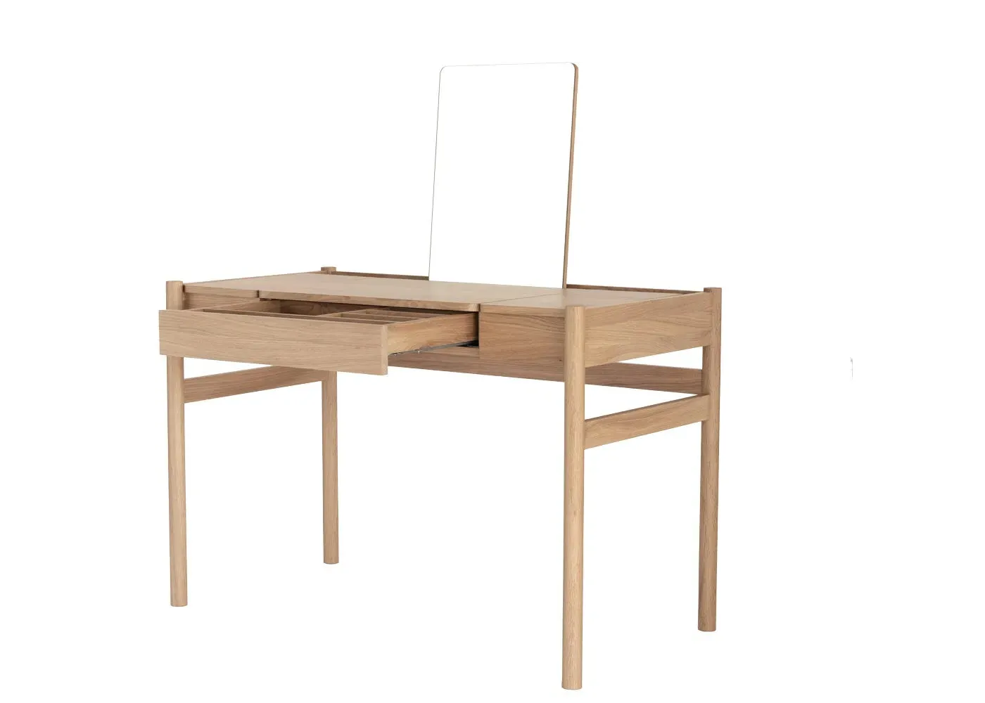 Dressing Table with Mirror - Oak