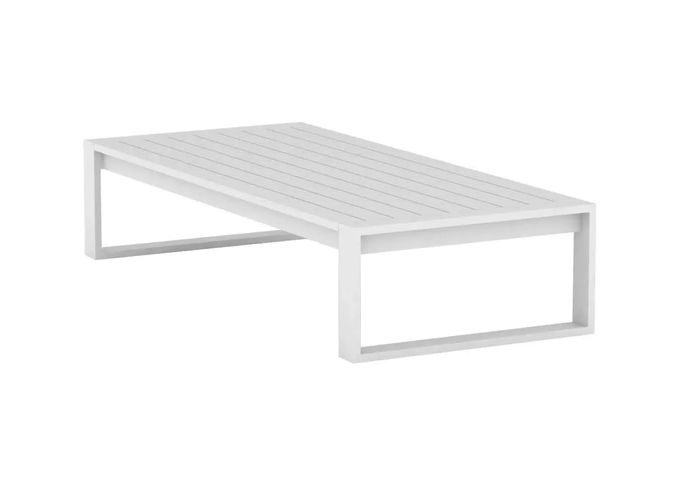 Eos Outdoor Coffee Table - White, Aluminium