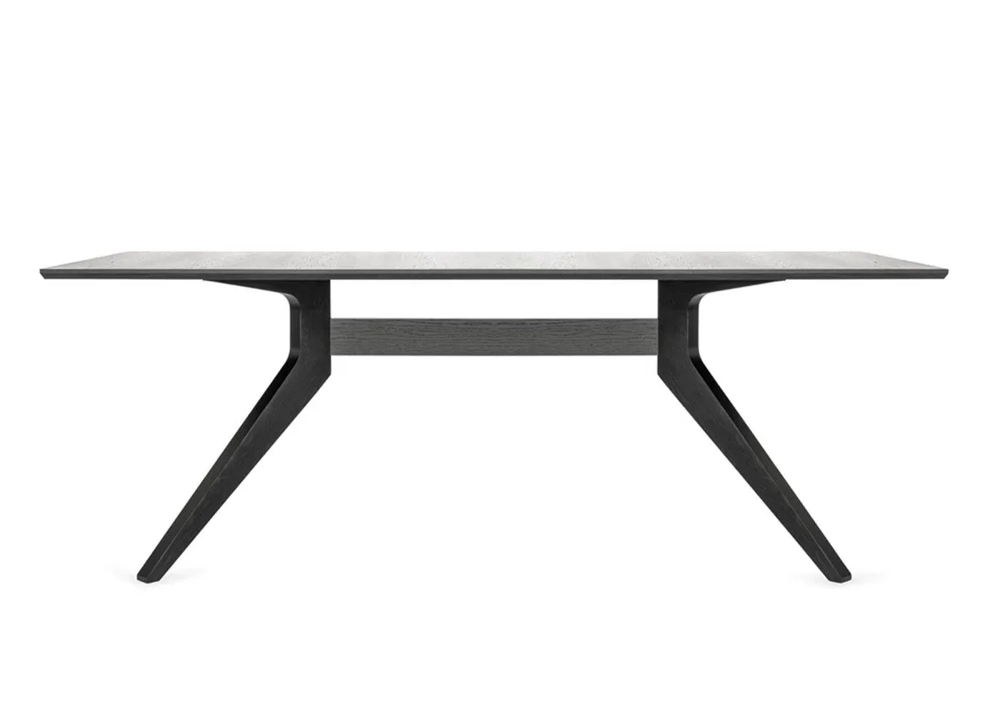 Fixed Dining Table - Black Stain, Wood Veneer