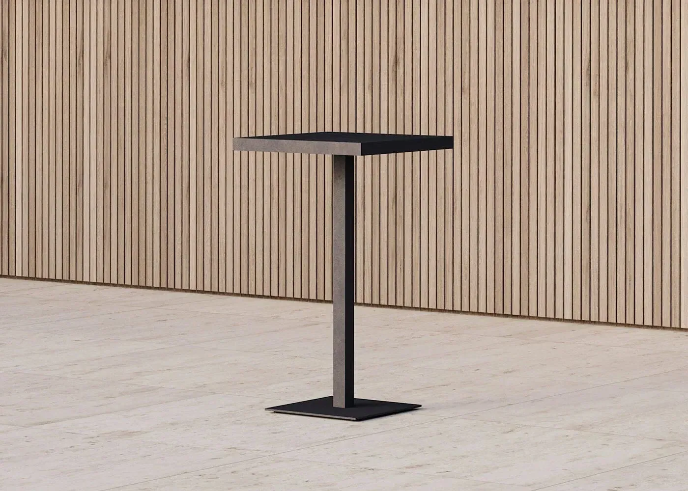 Garden Bar Table - Black, Aluminium
