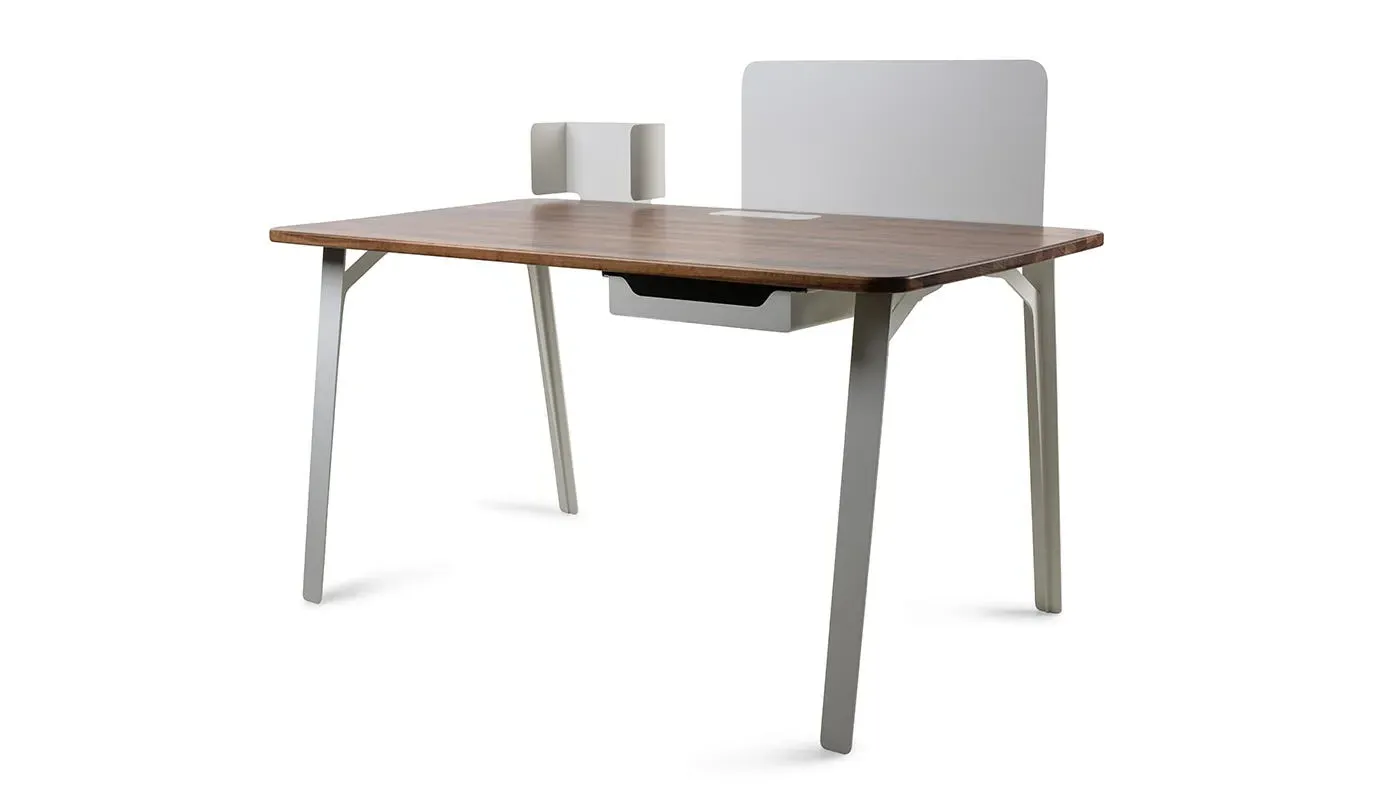 Mantis Desk with Storage - Walnut, Solid Wood