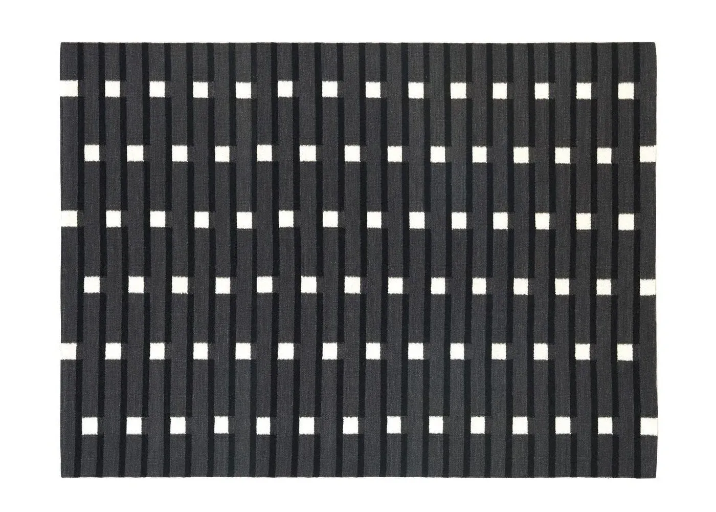 Medium Tufted Rug Graphic Pattern - Grey, Wool image