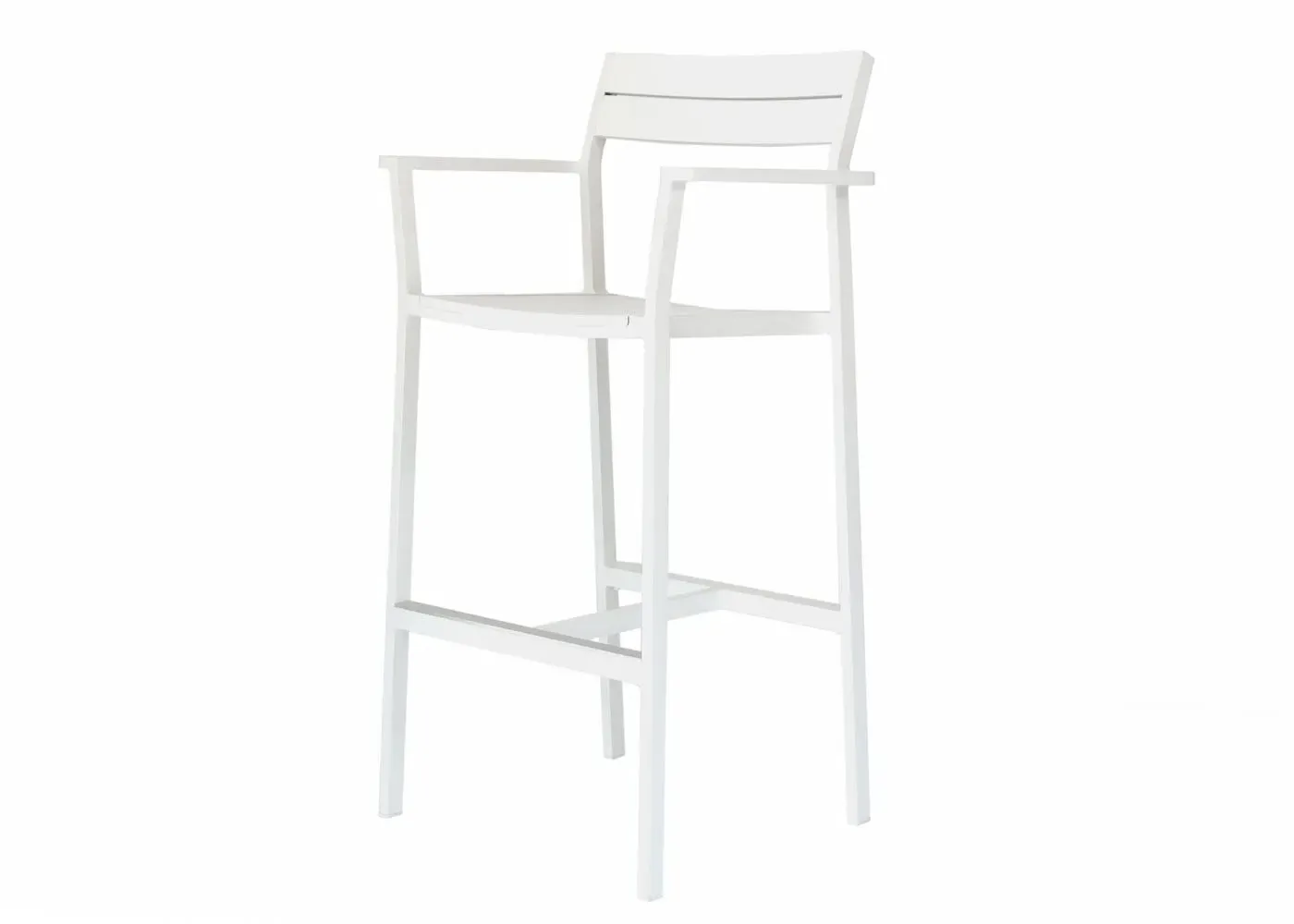Outdoor Bar Stool - White, Aluminium