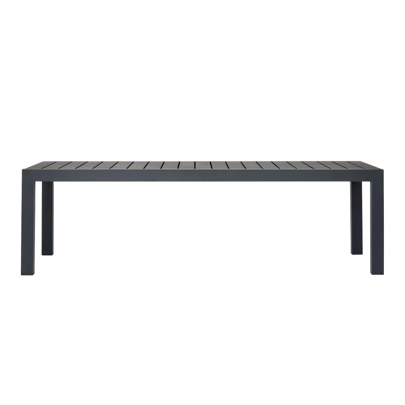 Outdoor Bench - Black, Powder-Coated Aluminium