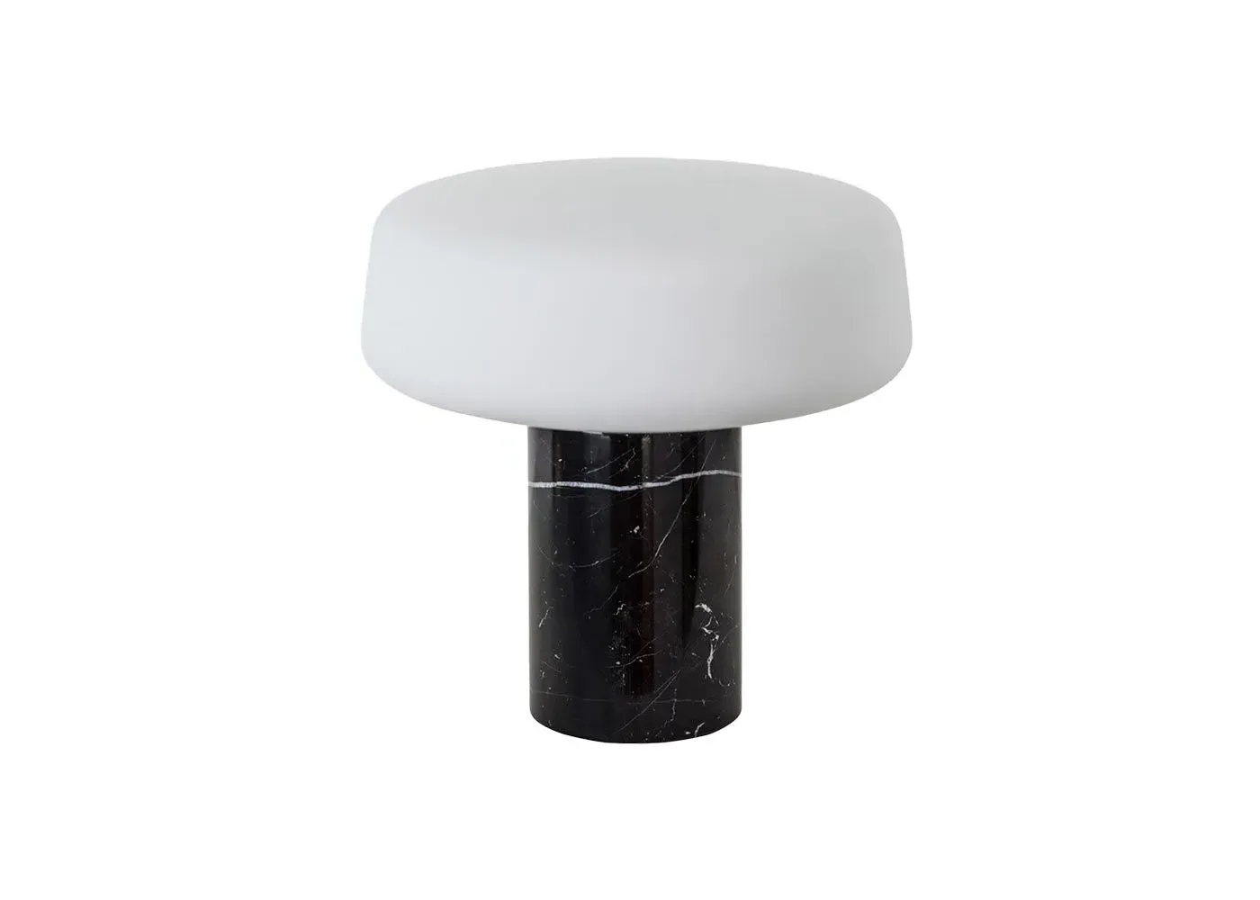 Portable LED Table Lamp - Black, Marble image