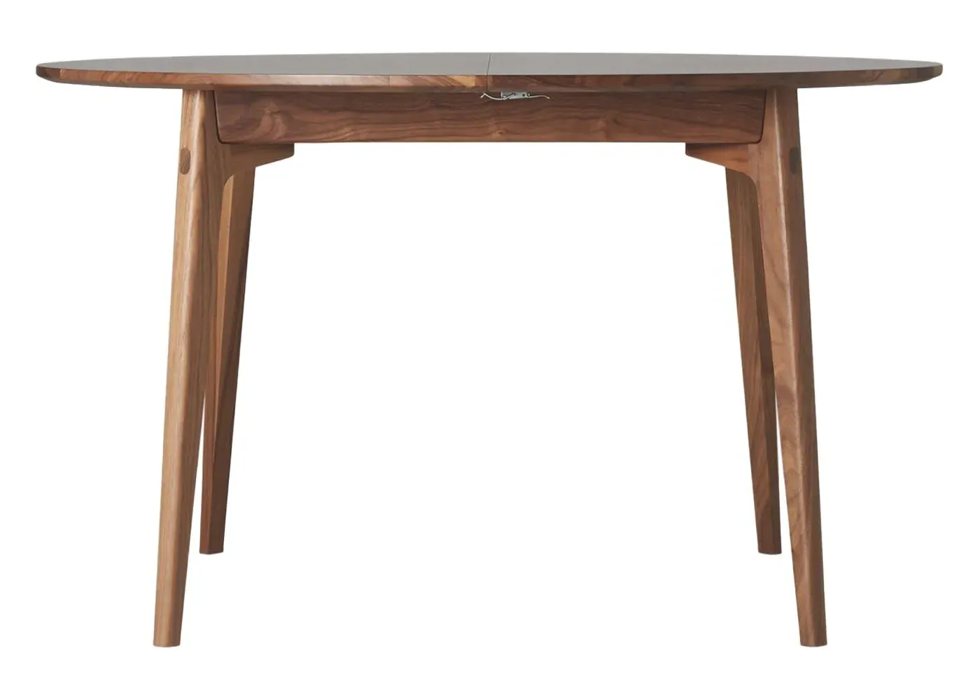 Round Extending Dining Table - Walnut, Solid Wood