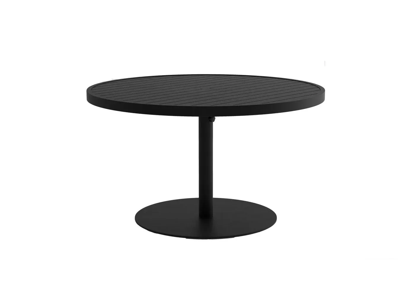 Round Outdoor Dining Table - Black, Aluminium image