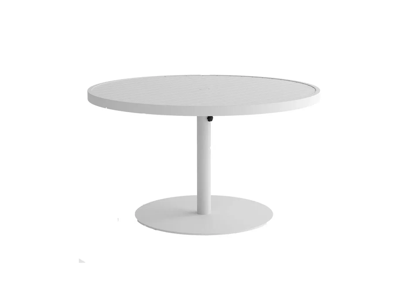 Round Outdoor Dining Table - White, Aluminium