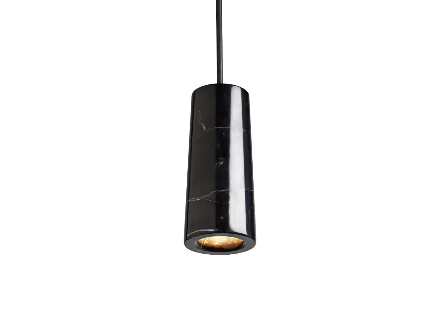 Single Pendant Light - Black, Marble image