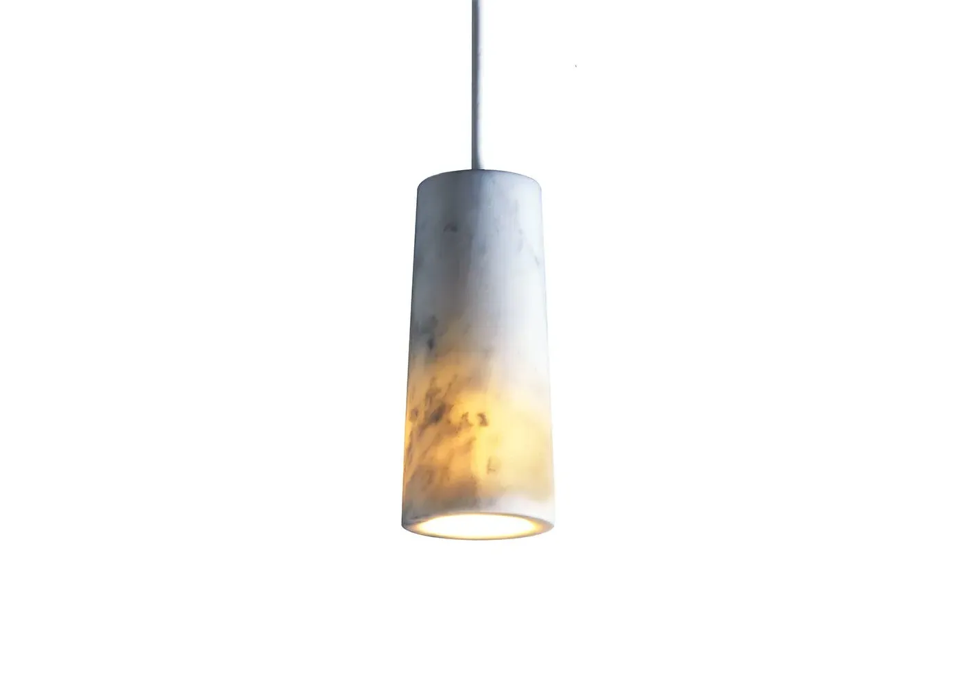 Single Pendant Light - White, Marble