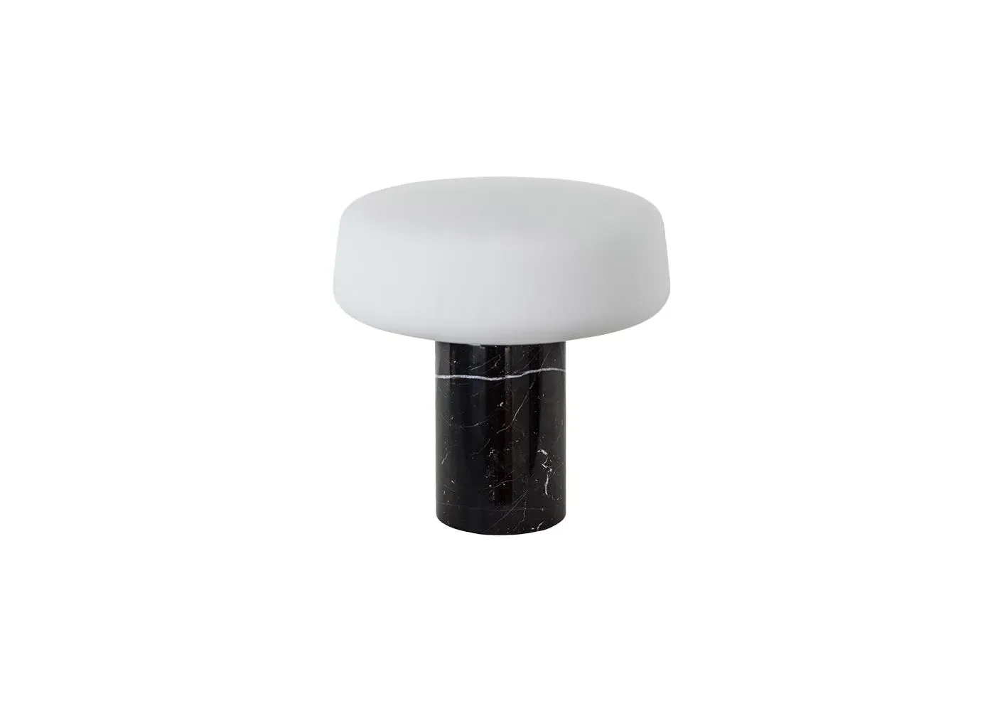 Small LED Table Lamp - Black, Marble image