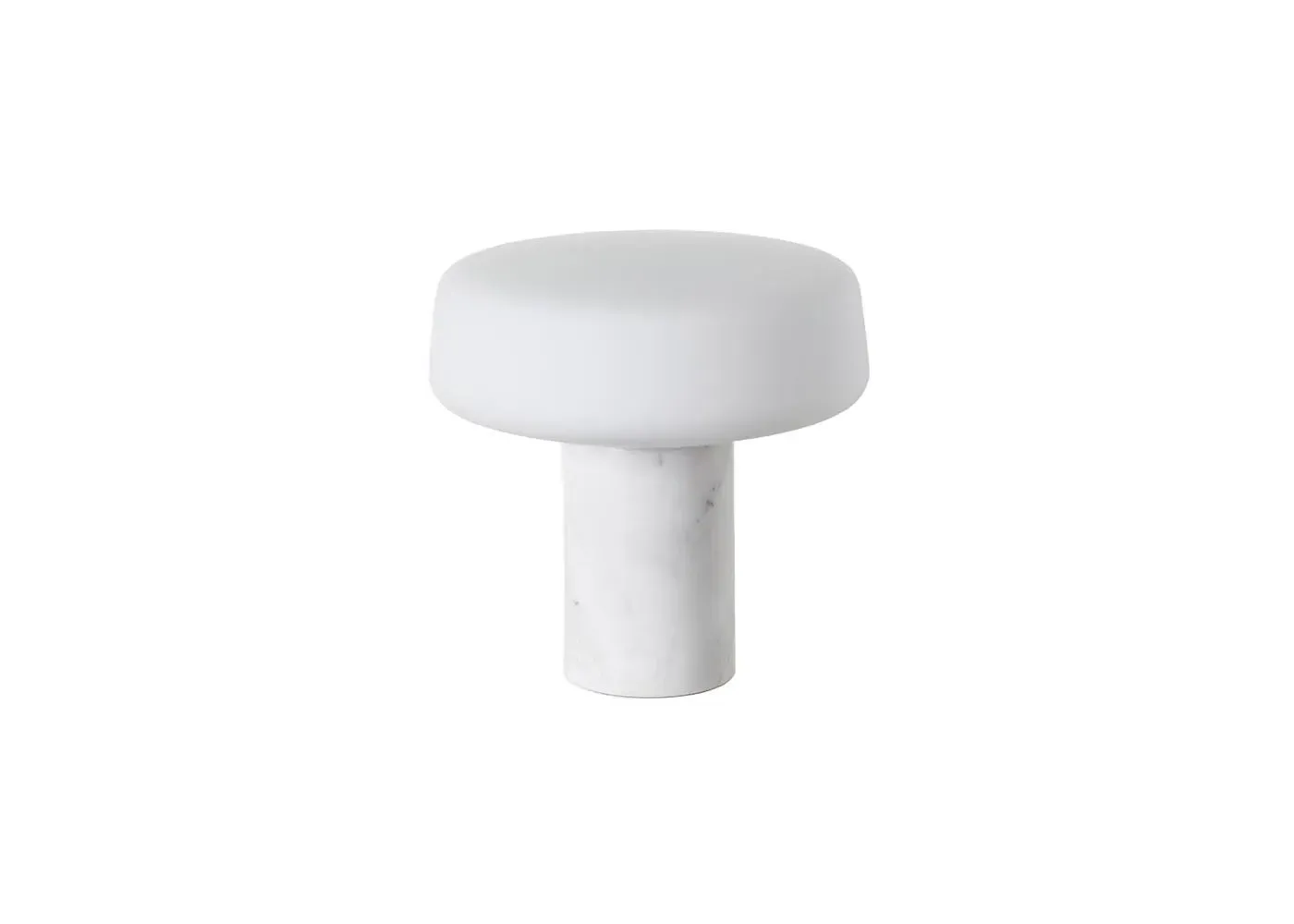 Small LED Table Light - White, Marble