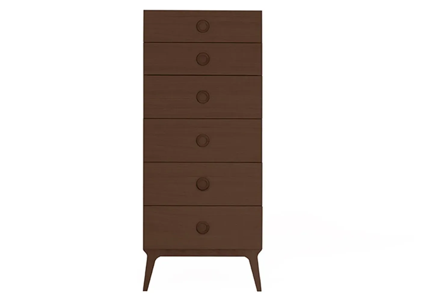 Tallboy Chest with Tapered Legs - Walnut, Wood