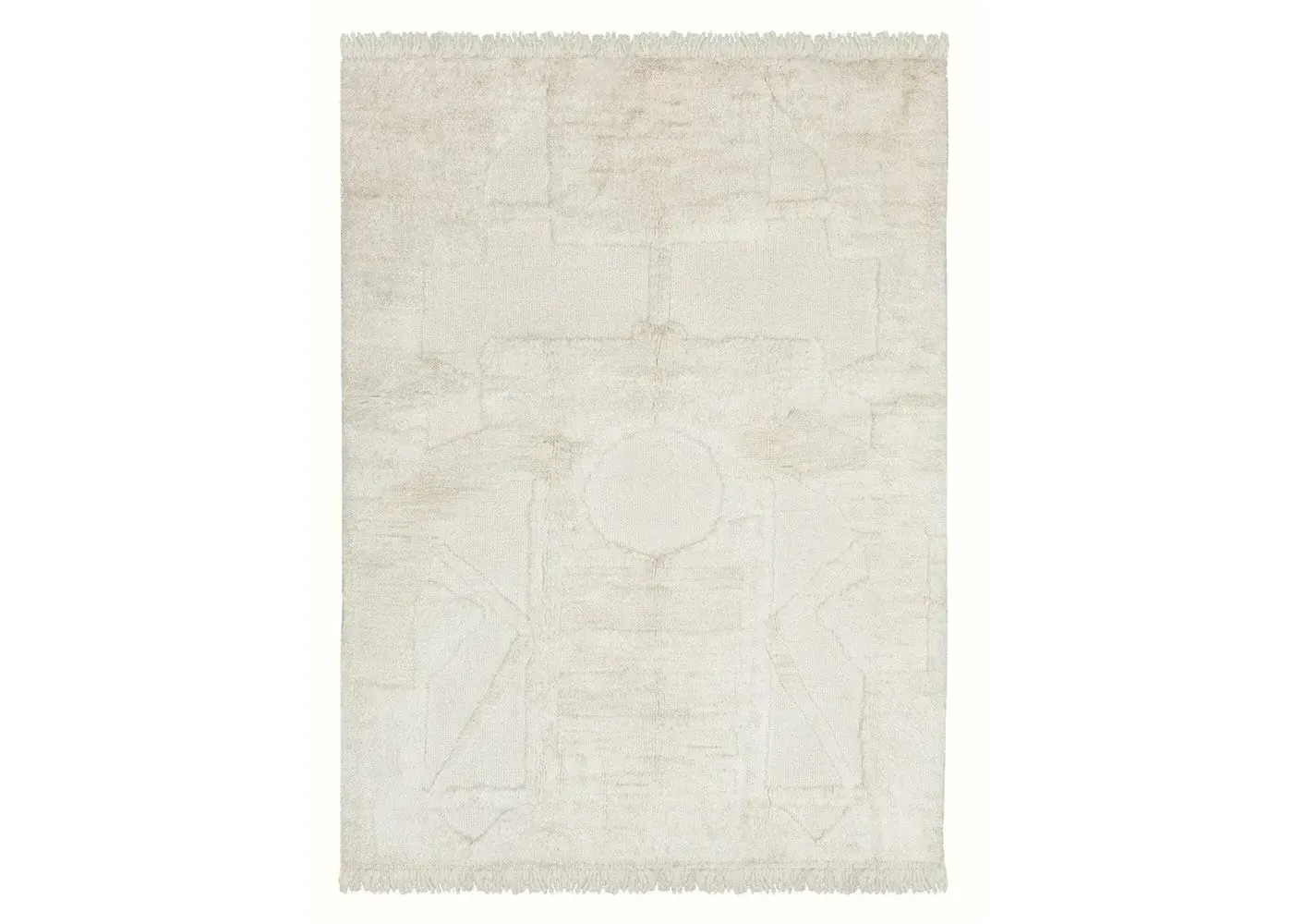 Medium Wood Grain Rug - Cream image
